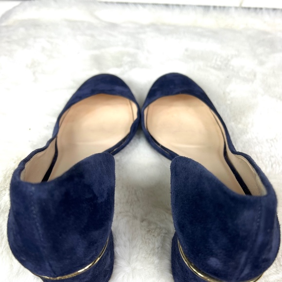 🚫SOLD!*|•COLE HAAN•| Navy Suede Cut Out Chunk Heel Dress Shoe* - Picture 11 of 16